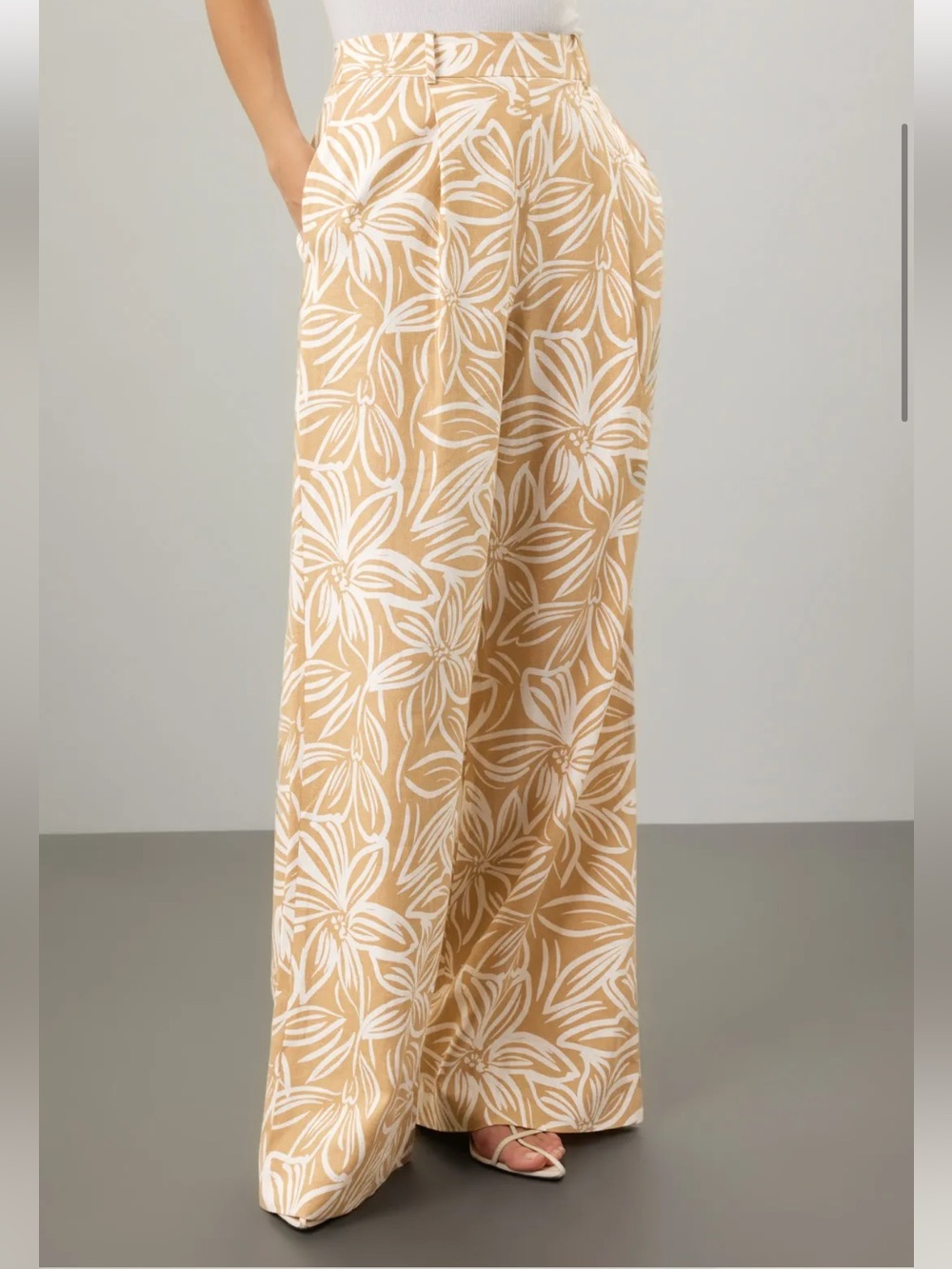 Toccin Printed Linen Classic Trousers